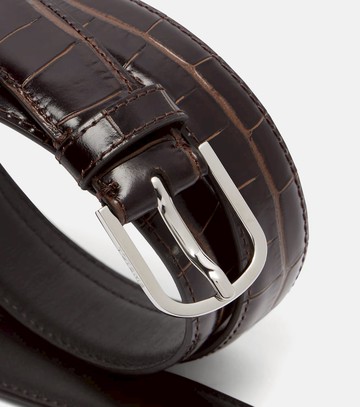 Toteme Slim croc-effect leather belt