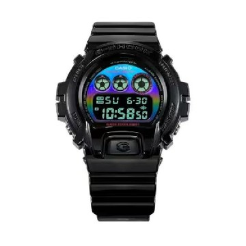 CASIO 卡西歐 G-SHOCK 探索虛擬彩虹系列 炫彩黑 50mm DW-6900RGB-1｜樂天領券現折★全館特惠中★指定刷卡回饋10%