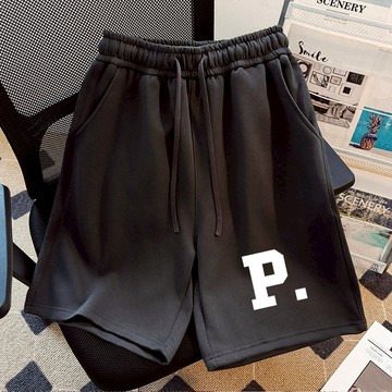 【PRPN】五分短褲 美式短褲 字母印花短褲 抽繩短褲 夏天短褲 寬鬆短褲 女生褲子 休閒短褲女 ins風短褲