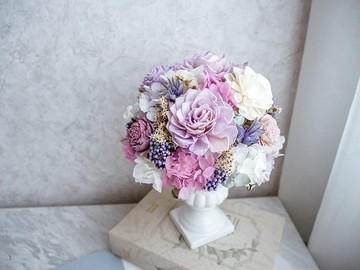 古典永生繡球乾燥花盆花【鬱紫丁香】開幕禮/新居/客製化