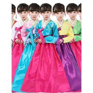 韓國小孩傳統古裝改良兒童女童韓服朝鮮族元旦演出服裝女寶寶童裝