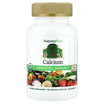 NaturesPlus, Source of Life®，Garden®，鈣，120 粒全素膠囊