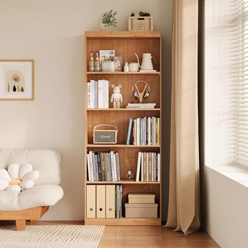 hoi!林氏木業北歐原木風0.8M多功能書櫃 NG1X