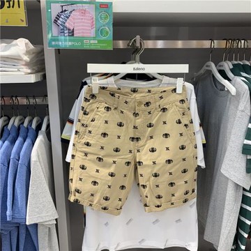 Baleno班尼路短褲 新款 純棉印花中褲 青少年 透氣速干 五分褲 潮