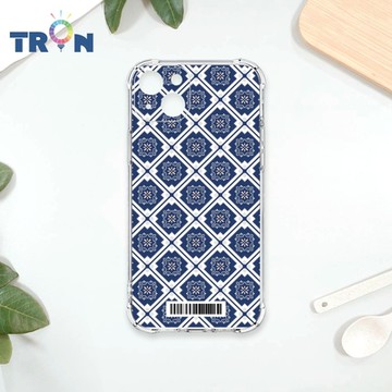 TRON IPhone 15 PLUS 幾何復古花磚C款 四角防摔載具殼 軟殼 手機殼