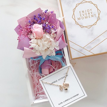 花盒客製 兩個英文字母心心  項鍊 婚禮小物 姊妹禮物 生日禮物