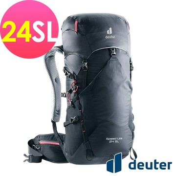 【deuter 德國】SPEED LITE AIR 超輕量旅遊背包/登山包/健行包/女性窄肩款24SL(3410521黑)