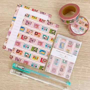 甜點郵票迷你信件組