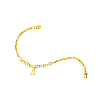 Jove gold JoveGold漾金飾 付出愛黃金手鍊-雙鍊款