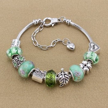 串珠手鍊 手環-綠色系列時尚清新琉璃飾品情人節生日禮物女配件73kc176【獨家進口】【米蘭精品】