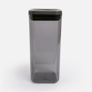 旋鈕式防潮PET密封罐1.85L 方形透黑