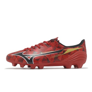 Mizuno 足球鞋 α II SELECT 男鞋 紅 黑 草皮場地 支撐 美津濃 P1GA2565-60