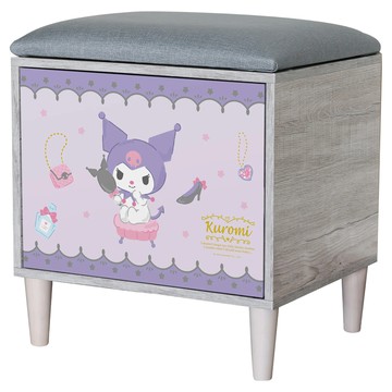 收納王妃 三麗鷗收納椅凳  裝扮酷洛米 紫色 + 灰色  1個