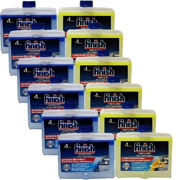 洗碗機洗劑 【FINISH】洗碗機機體清潔劑 250ml 原味/檸檬-12瓶 一年份(平輸品)