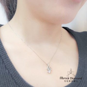 Alesai 艾尼希亞鑽石 30分 D/VVS1 鑽石項鍊 3EX車工 培育鑽石