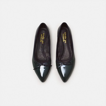 21606 寶石墨綠 尖頭平底鞋