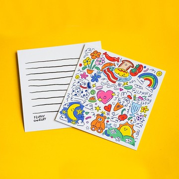 FLUFFY DOODLES 迷你卡