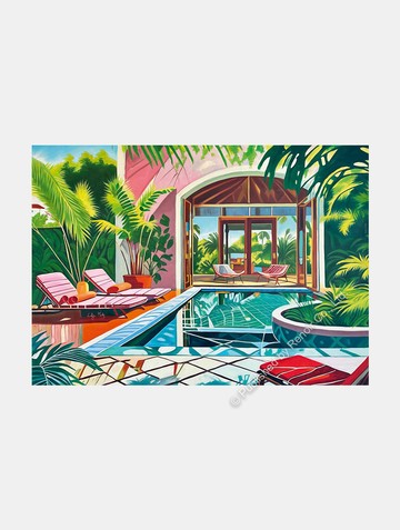 泳池度假模式/Time Off/Lilly Muth/1000片拼圖/HEYE