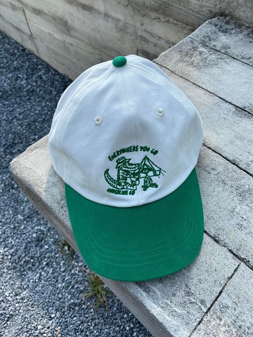 鱷魚露營刺繡白棉帽 / 日常配戴