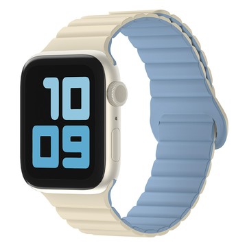 Sky Palette 智慧手錶磁吸矽膠錶帶  Apple Watch 38/40/41mm  海洋米色  1個