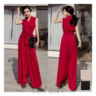 パーティードレスパンツパンツドレスかっこいいパンツドレス結婚式お呼ばれドレスパンツワイドパンツカシュクールノースリーブリボン結婚式パーテ 通販 Lineポイント最大get Lineショッピング