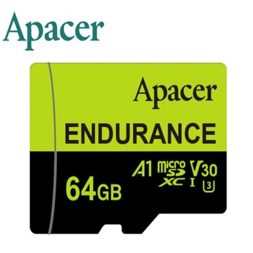 Apacer宇瞻 64GB MicroSDXC UHS-I U1 V10 A1 Class10高效耐用記憶卡(100MB/s)