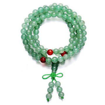 開光 天然東陵玉108顆佛珠手鏈 東陵玉多層手串 108粒東陵玉手串