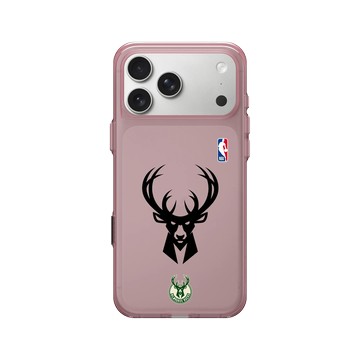 iPhone 17 Pro Max Clear (相機按鈕) 晶醺玫 - NBA - B&W-密爾瓦基公鹿 Milwaukee Bucks B&W
