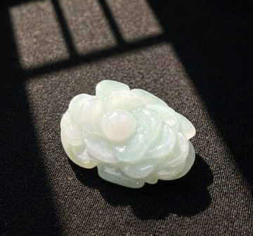 冰飄綠翡翠牡丹花 | 天然緬甸玉翡翠A貨 | 送禮