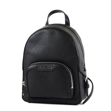 MICHAEL KORS JAYCEE 荔枝紋拉鍊斜背/後背二用包-黑色/迷你款