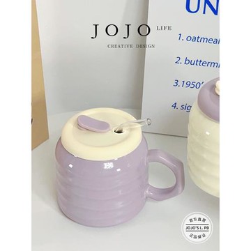 JOJO'S L. PD.Itshot.可愛陶瓷吸管杯馬克杯帶蓋水杯釉下彩 |熱了