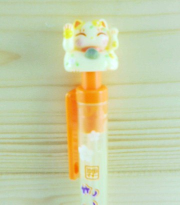 【震撼精品百貨】招財貓 招き猫 招財貓造型自動鉛筆-黃色筆桿 震撼日式精品百貨