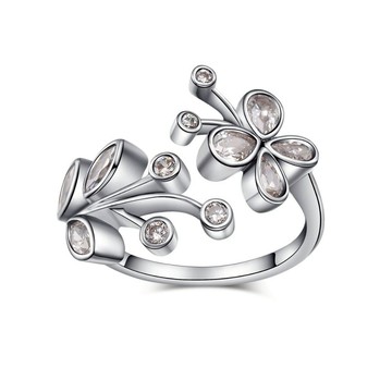 SOIRÉE BY N.Y. 蒔華芮︱GIVERNY蝶戀花戒指-可微調 (銀色)