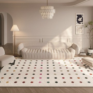 免運/公司貨 地墊 異形地墊 不規則地墊 彩色波點臥室客廳地毯仿羊絨家用裝飾地毯兒童房玩耍閱讀區地墊 可開發票 全館五折 工廠現貨直銷 新品特價 z11072