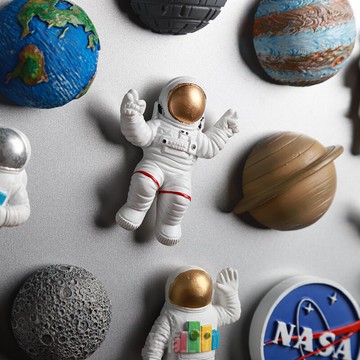 創意3D阿波羅宇航員冰箱磁力貼航天飛機宇宙太空星球大戰磁性貼