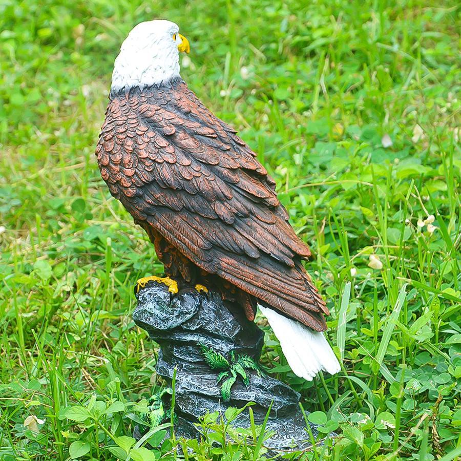 猛禽類最強 鷲 ワシ 鷹 置物 ミスターイーグル 防鳥 害鳥 庭の装飾 オブジェ カラス 野鳥 ハト スズメ 鳥よけ 鋭い眼で害鳥を追い払う