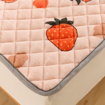 法萊絨床褥子薄款可水洗被褥保暖冬季珊瑚絨軟床墊學生宿舍墊被