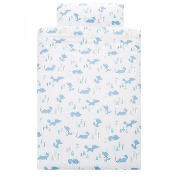 韓國 Aribebe - 莫代爾棉花糖睡袋三件組-狐狸森林-藍