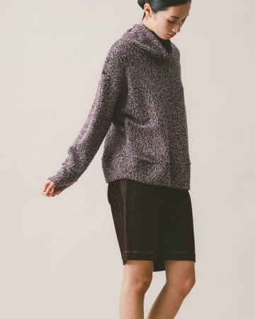 UUIN_酒紅毛料五分短褲