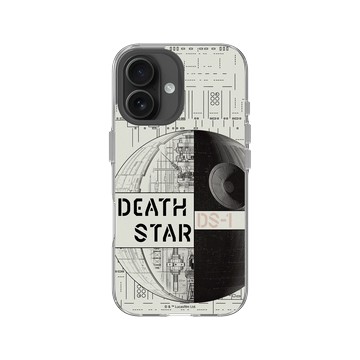 iPhone 16 Clear 透明 - 迪士尼-星際大戰 Star Wars - 星際大戰 – 死星全幅結構圖