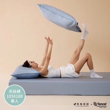 【青鳥家居】絲滑抹醬天絲棉單人床包枕套組/10色