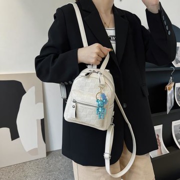 時尚潮流迷你雙肩包女生小型鐳射