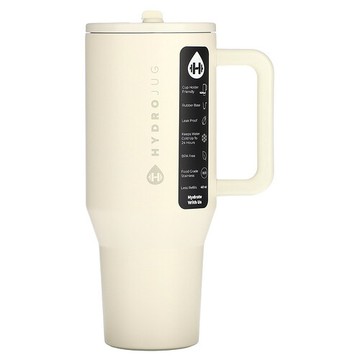 HydroJug, Traveler Tumbler，奶油白，40 盎司