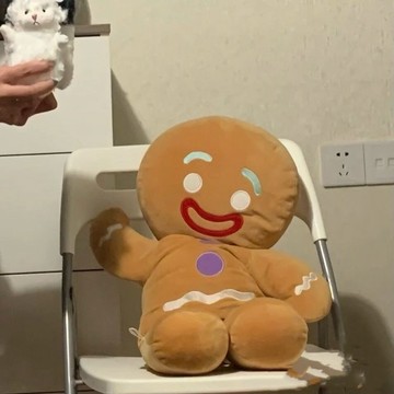 ins呆萌搞怪可愛聖誕薑餅人抱枕毛絨玩具公仔玩偶布娃娃女生禮物