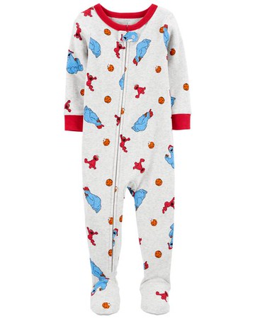 Baby 1-Piece Sesame Street 100% Snug Fit Cotton Footie PJs