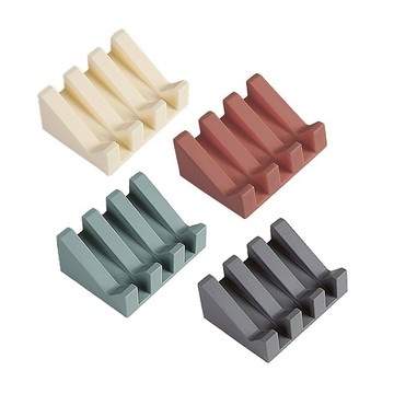 Barcojel 防滑矽膠豪華肥皂盤,1 件 4 種顏色