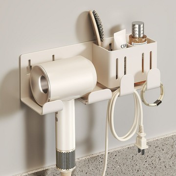 源頭工廠吹風機置物架免打孔衛生間收納繞線電吹風掛架吹風筒支架
