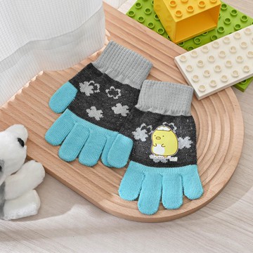 童角落雲朵泡湯手套-企鵝藍