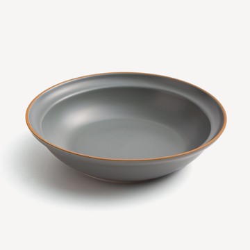 WAGA 樸質白玉 21cm 陶瓷碗｜霧灰｜單品