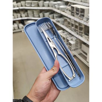304不銹鋼 吃蟹蟹鉗蟹針工具家用大閘蟹夾子蟹八件剝螃蟹專用神器